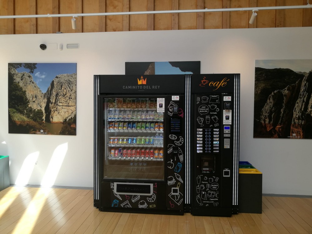 máquina expendedora en Caminito del Rey